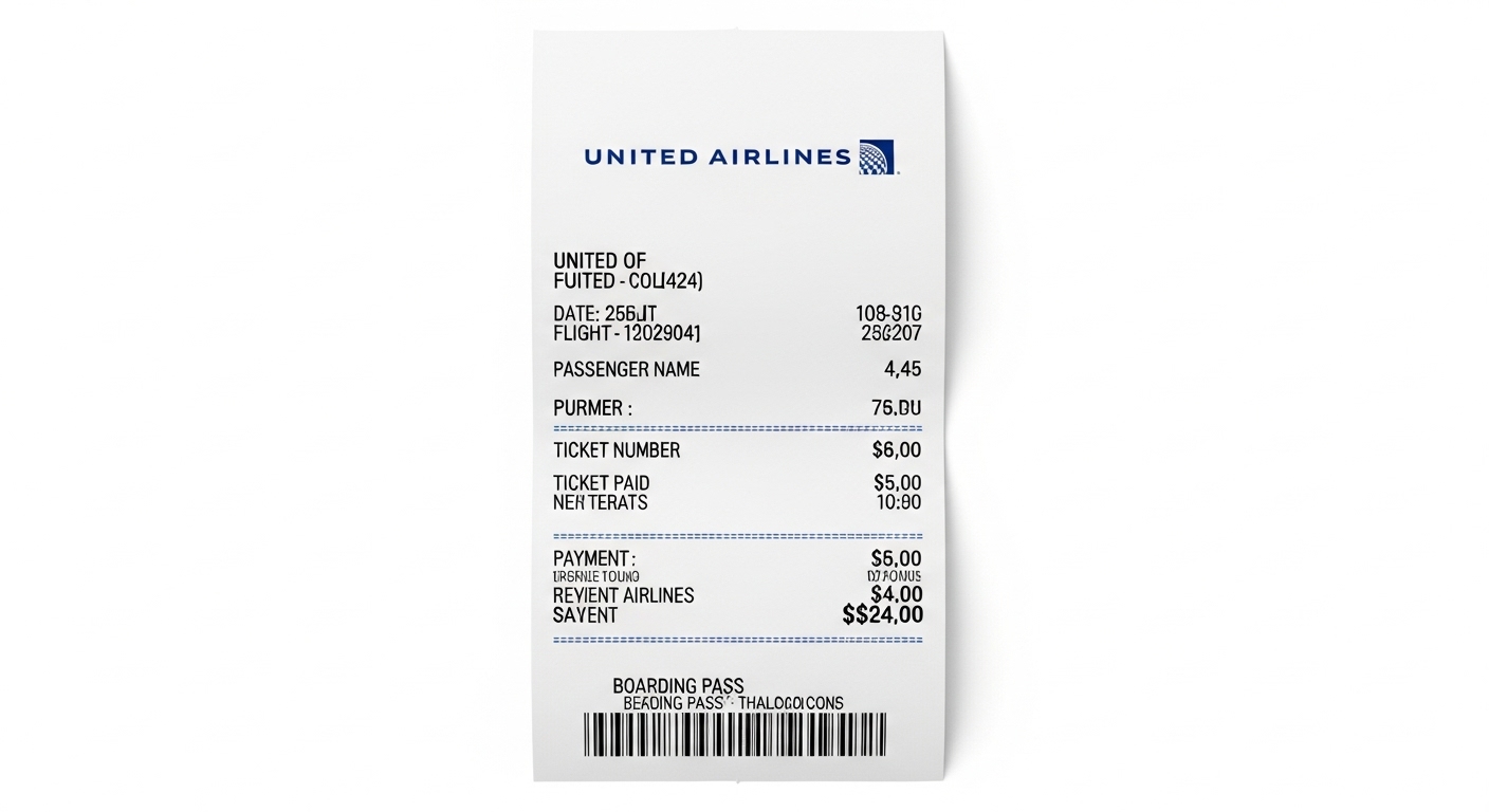 How to get receipt from United Airlines?