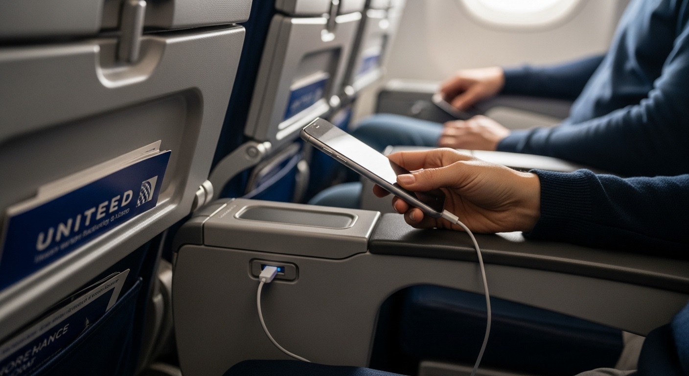 Does United Airlines have Charging ports in economy?